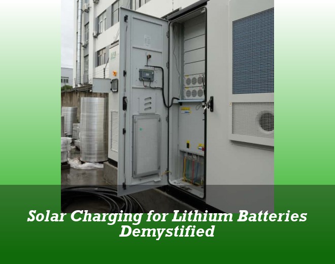 Solar Charging for Lithium Batteries Demystified